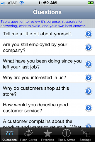 Interview questions of retail job